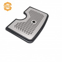 PERA Beer Drip Tray Stainless Steel and Plastic Tray with Non Slip Rubber Grip, Large Drip Tray for Beverage Dispenser